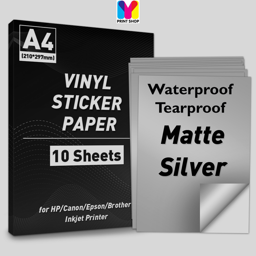 10 Sheets A4 Transparent Printable Vinyl Sticker Paper 210*297mm Waterproof  Self Adhesive Paper for Inkjet Printer DIY Label