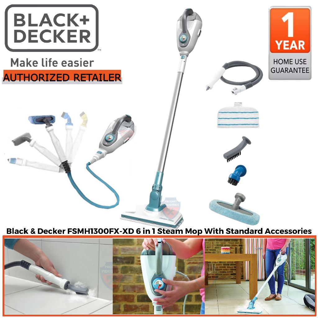 BLACK DECKER FSMH1300FX XD 6 in 1 Steam Mop With Standard