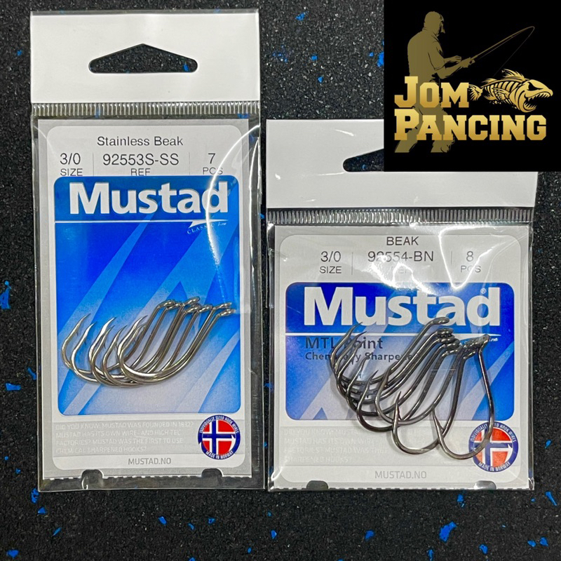 Mustad Stainless Beak Hook 92553S - SS Fishing Hook Mata Kail