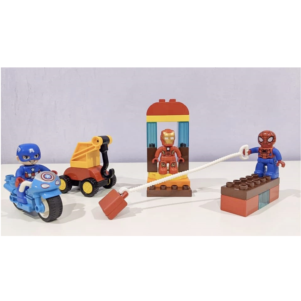 Prelove Lego Duplo Marvel Super Heroes Lab Spiderman Captain