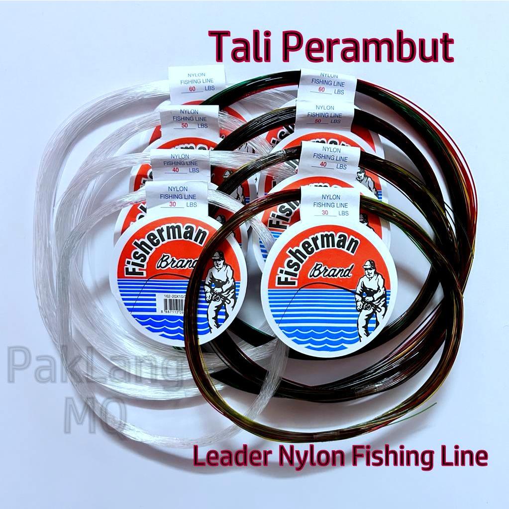 TALI PERAMBUT TALI PANCING WHITE & COLOURFULL BRAND FISHERMAN TALI TANGSI  LEADER NYLON FISHING LINE