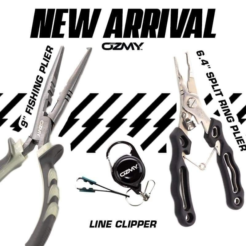 Ozmy 9 Fishing Plier , Line Clipper With Retractor , Split Ring Plier  pancing ikan casting jigging playar high quality