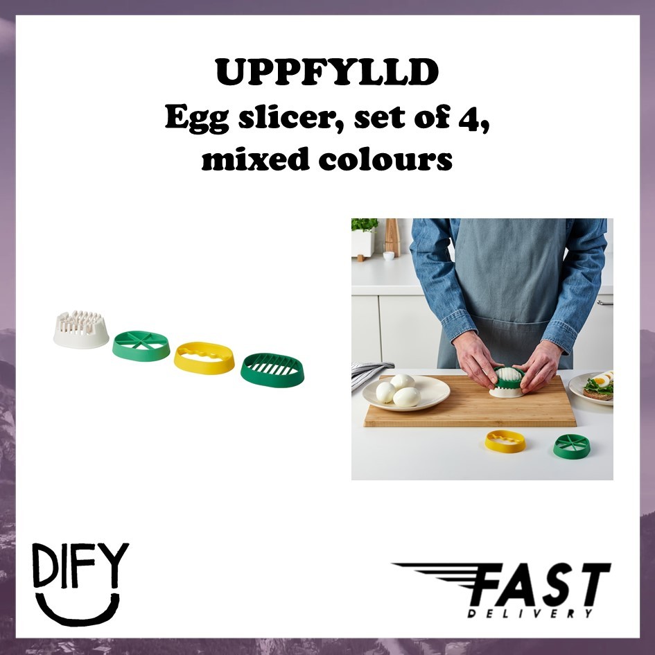 UPPFYLLD Egg slicer, set of 4, mixed colors - IKEA