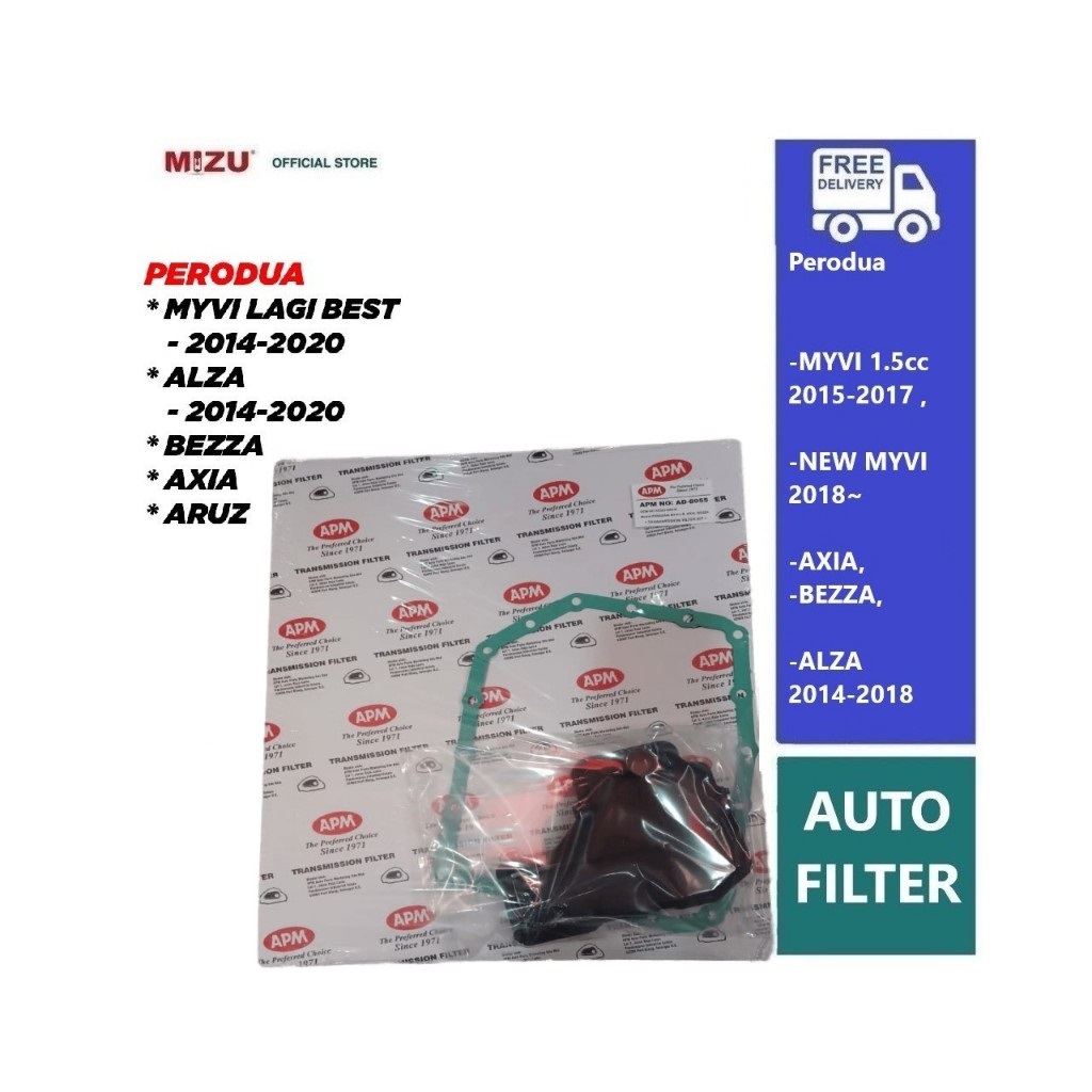 MIZU New APM AUTO FILTER Bezza axia MYVI LAGI BEST 2014