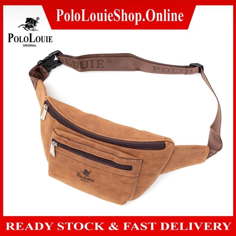 Original Polo Louie Men Waist Bag Multi Compartment Chest Bag Trendy Pouch  Bag Crossbody Bag Shoulder Sling Bag