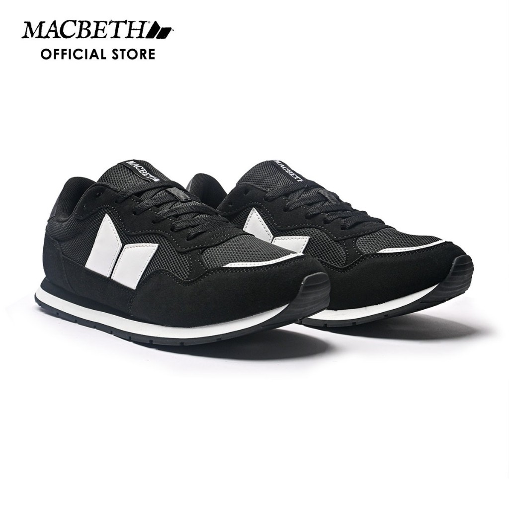 Macbeth shoes black store and white