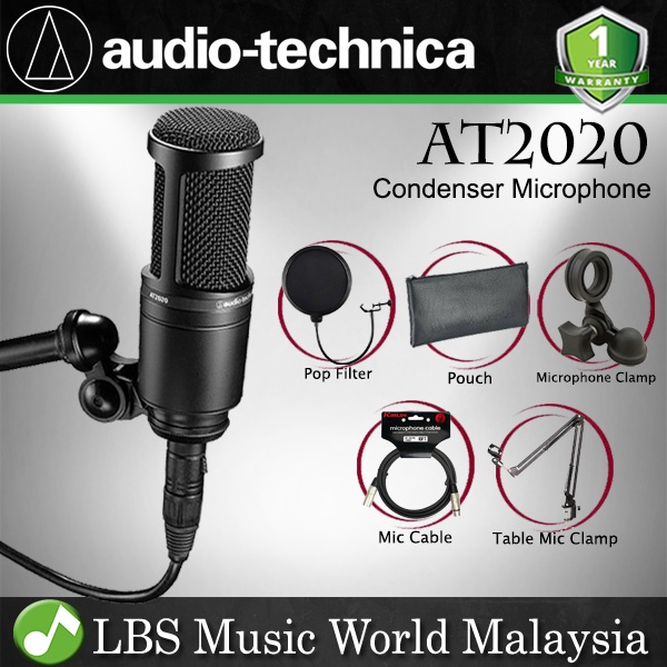 Audio Technica AT2020 Studio Condenser Microphone