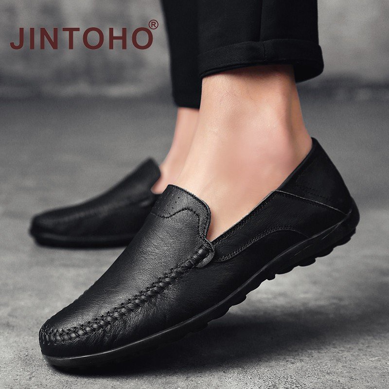 Pure leather 2025 loafer shoes