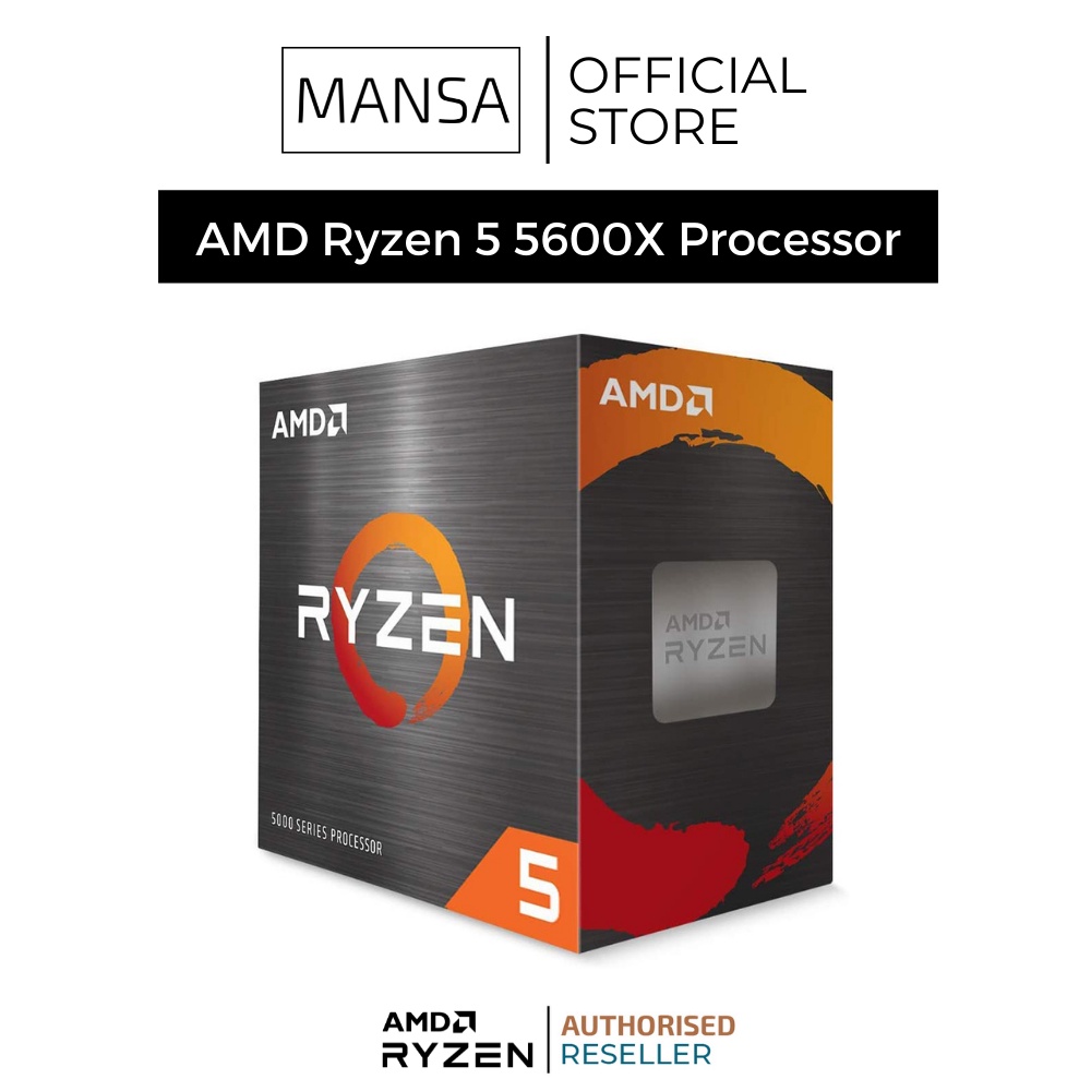 AMD Ryzen 5 5600X Desktop Processor (4.6GHz, 6 Cores, Socket AM4