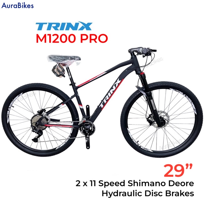 TRINX M1200 PRO 29 Mountain Bike 22 Speed 2x11 Bicycle Aluminium