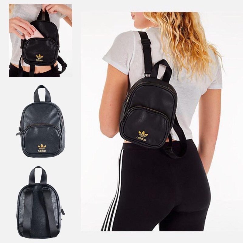 Gold and cheap black adidas backpack