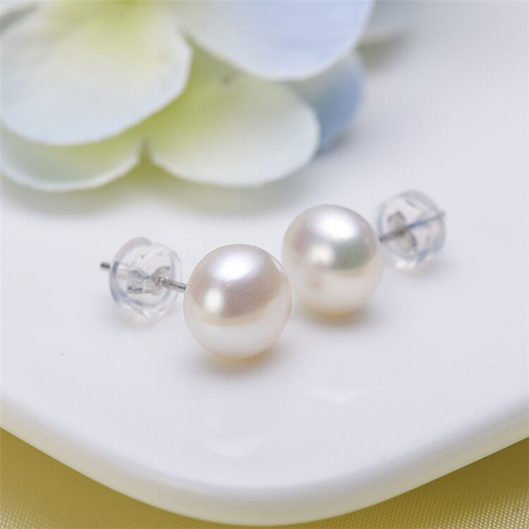 White pearl hot sale stud earrings