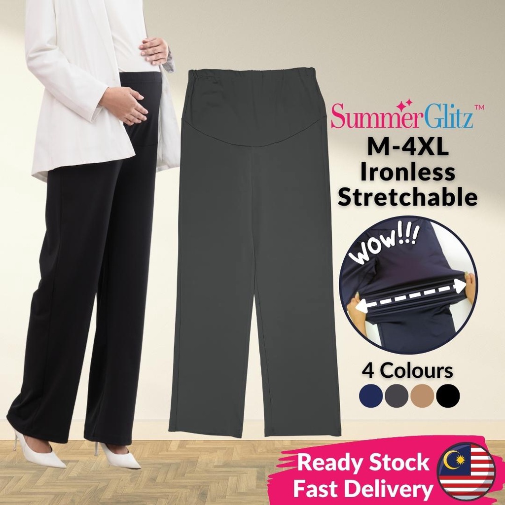 SummerGlitz Maternity Cotton Legging Pregnant Women Long Pants / Seluar  Panjang Mengandung Dalam Muslimah - Summer Glitz