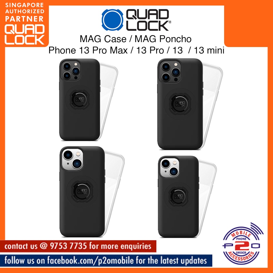 Quad lock Poncho IPhone 13 Pro Waterproof Phone Case Clear