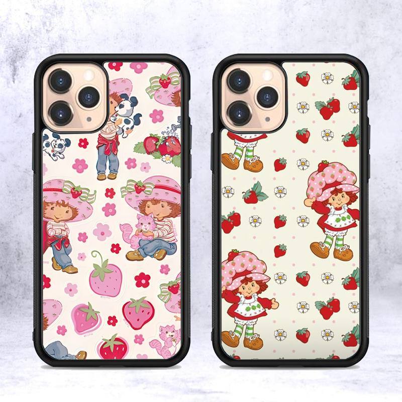 Strawberry Shortcake Girl Phone Case Silicone PC TPU Case for