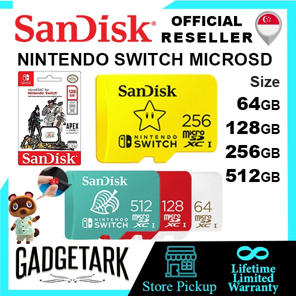 SanDisk 256GB Nintendo Switch MicroSD Card/Memory Card for