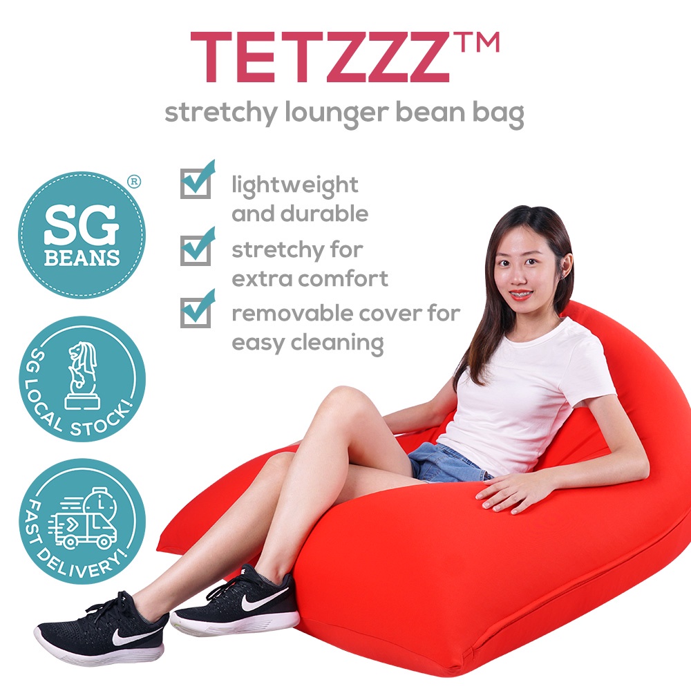 Tetra Lounger Bean Bag, Water Resistant Bean Bag Chair, Durable Bean Bag  Sofa by SG Beans (SG Ready Stock)