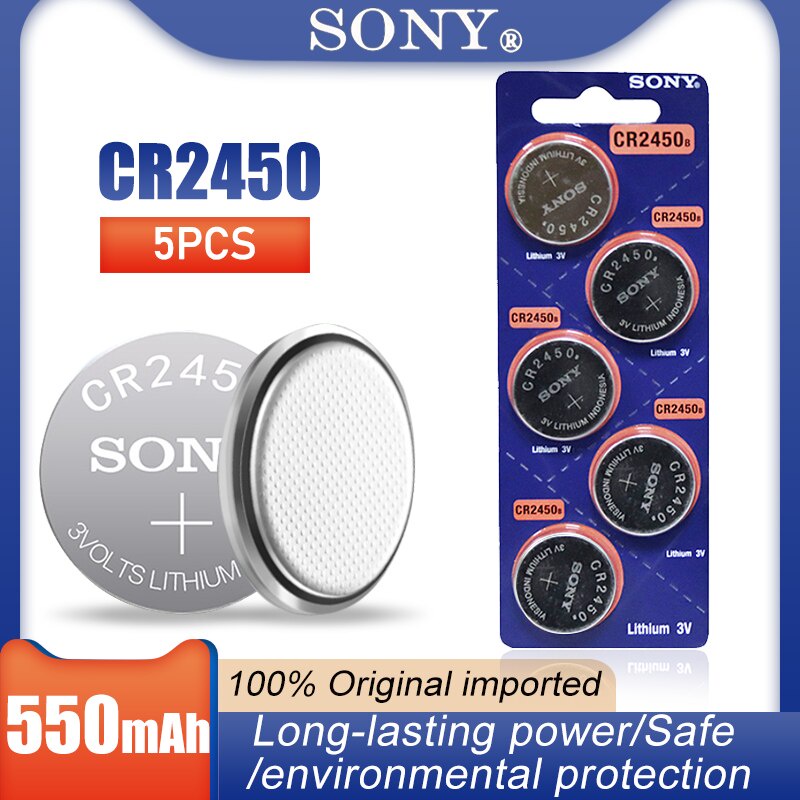 12PCS Long Lasting CR2450 3v Lithium Coin Button Cell Battery
