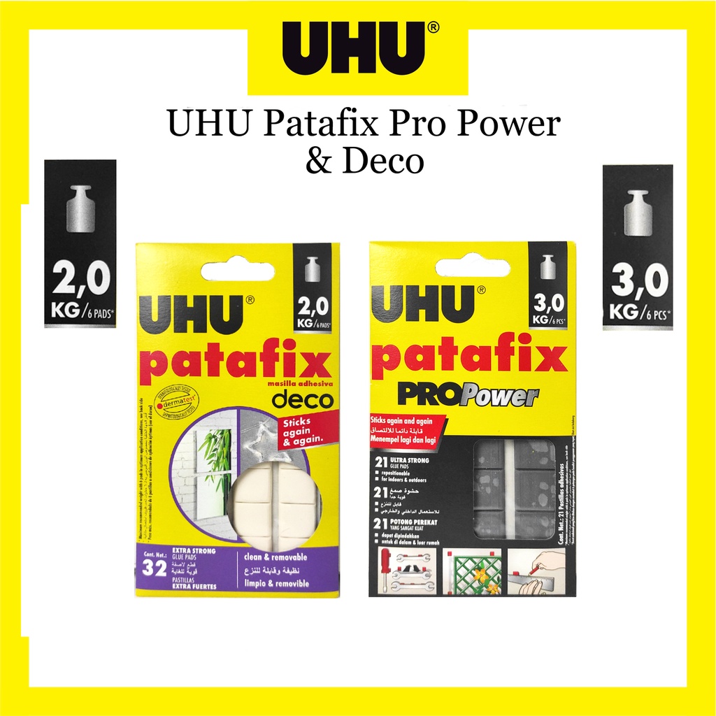 Uhu Patafix Deco & Patafix Pro Power Versatile Practical Adhesive  Glue/Adhesive Original Made In Germany