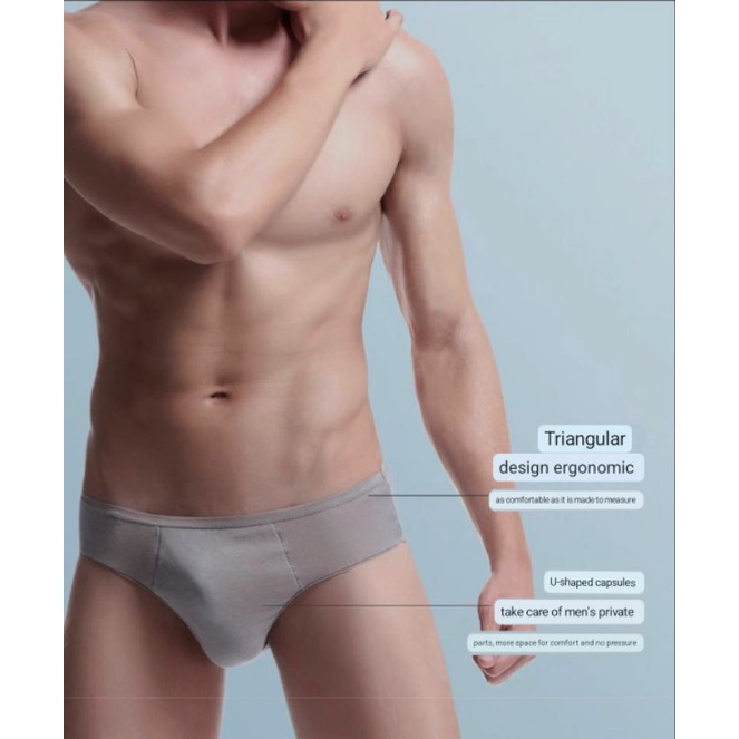 Mens Satin Underwear Mid-waist Hip Lift Body Shaping Sisy Briefs