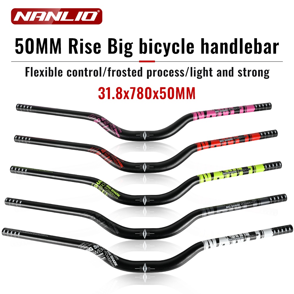 Nanlio 50MM Rise Bicycle Handlebar T6 Aluminum Alloy Swallow