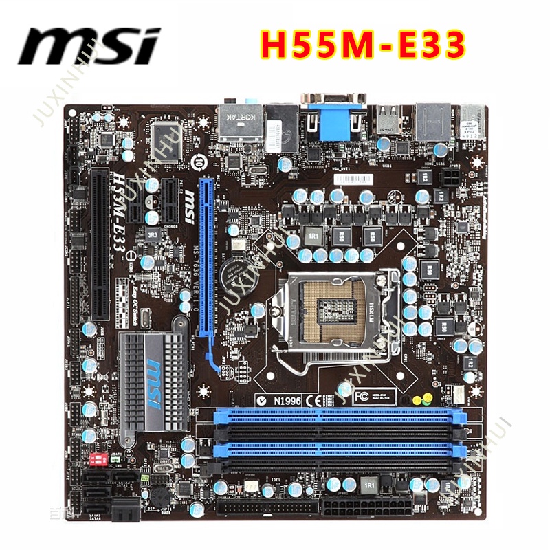 MSI H55M-E33 Desktop Motherboard Socket Intel H55 CPU LGA 1156.