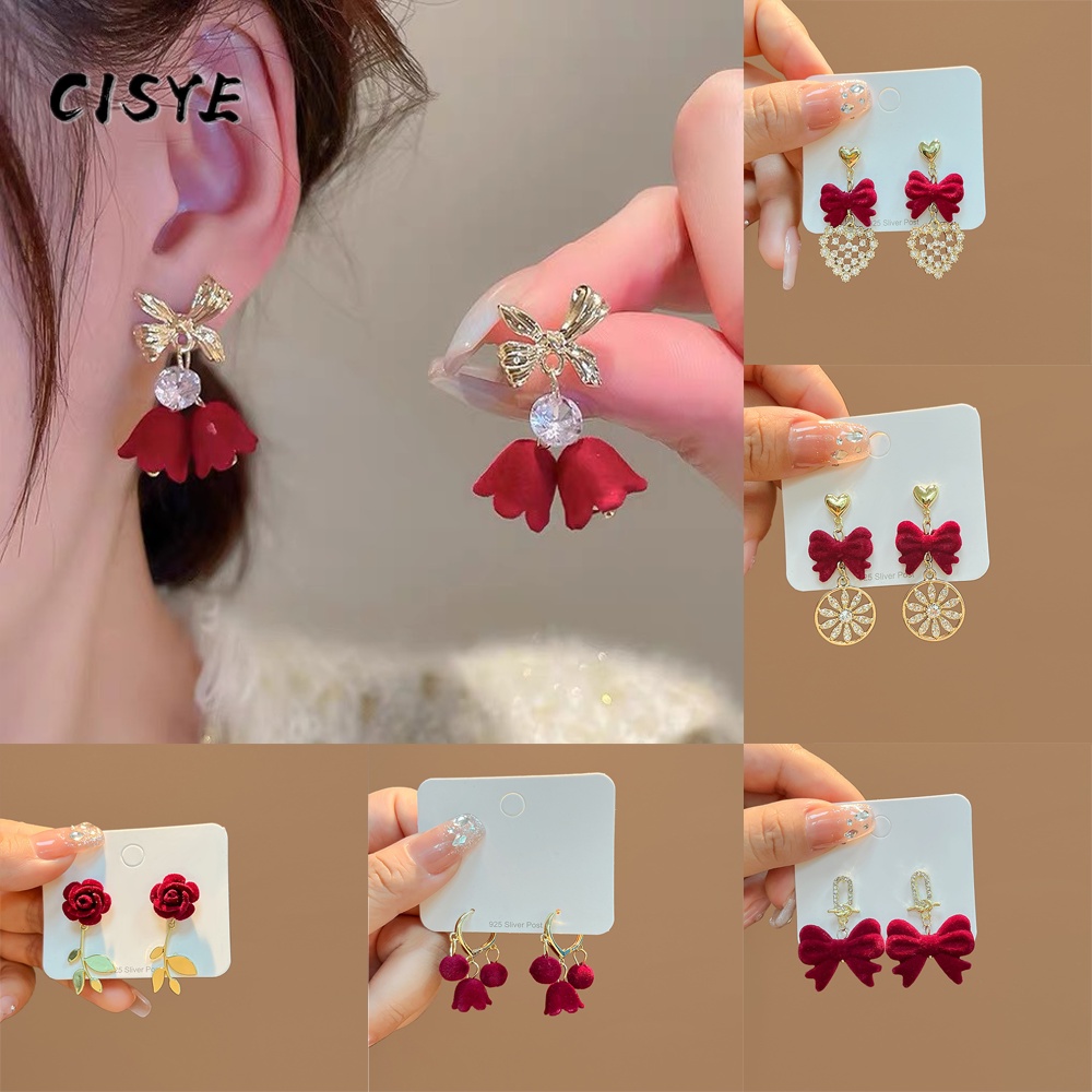 Red earrings hot sale club factory