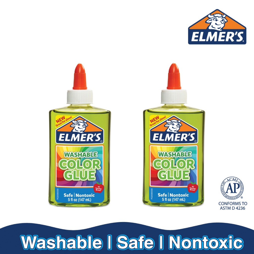 Elmer's glue for slime and craft. color opaque and translucent glue. 4  packs