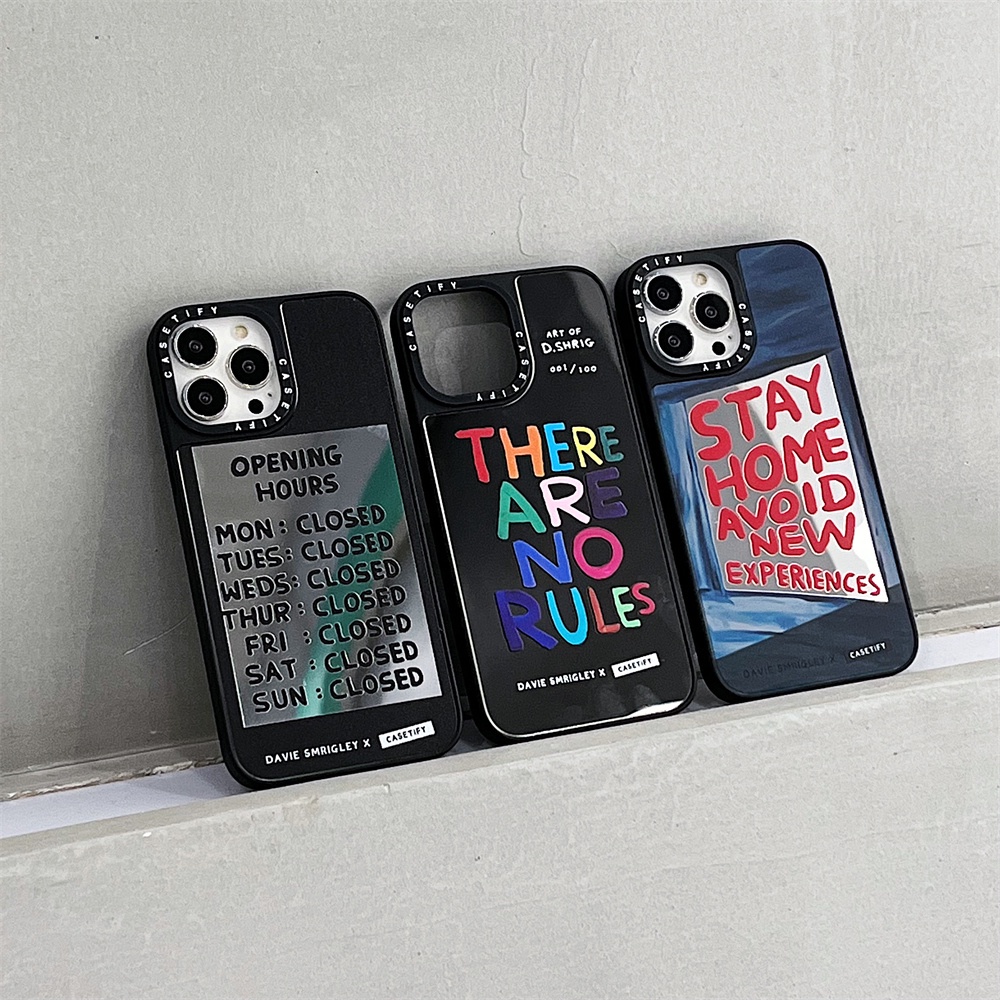 ✿CASETiFY DAVIE SMRIGLEY Creative English Mirror Case For iPhone 14 Pro  SE2020 12 13 12 Mini 6/7/8 Plus XR X XS MAX 13 | Shopee Singapore