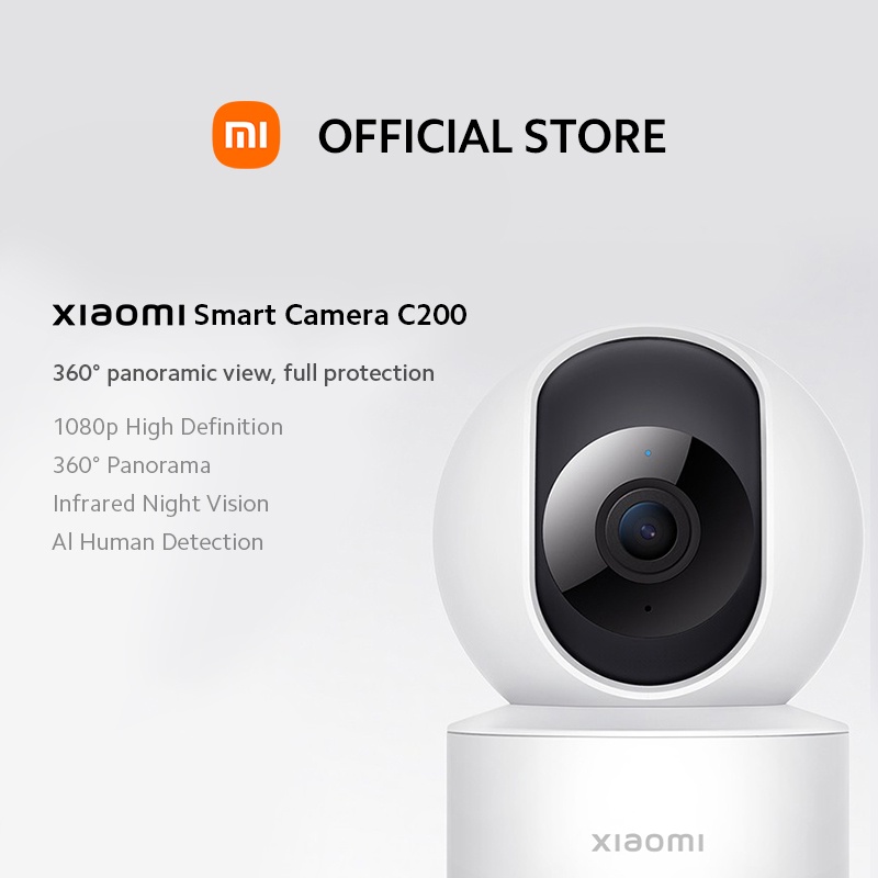 Xiaomi Smart Camera C200, 360° Vision, AI Human Detection, Clear and Crisp  Video, Enhanced Night Vision, Full Encryption for Privacy Protection, Smart