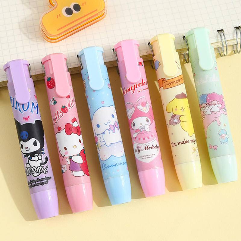36pcs Sanrio Erasable Gel Pens With Eraser Kawaii Hello Kitty Kuromi  Student Writing Office School Supplies