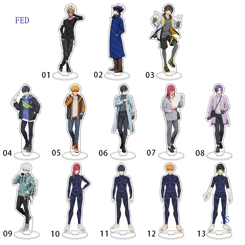 15CM Japan Anime BLUE LOCK Acrylic Standing Isagi Yoichi Chigiri Hyoma  Figures Desktop Stand Model For