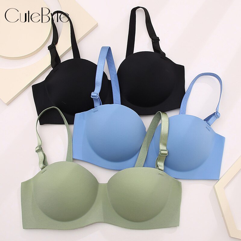 Push up Bra Sexy Lingerie for Women Women's Solid Bra Wire Free
