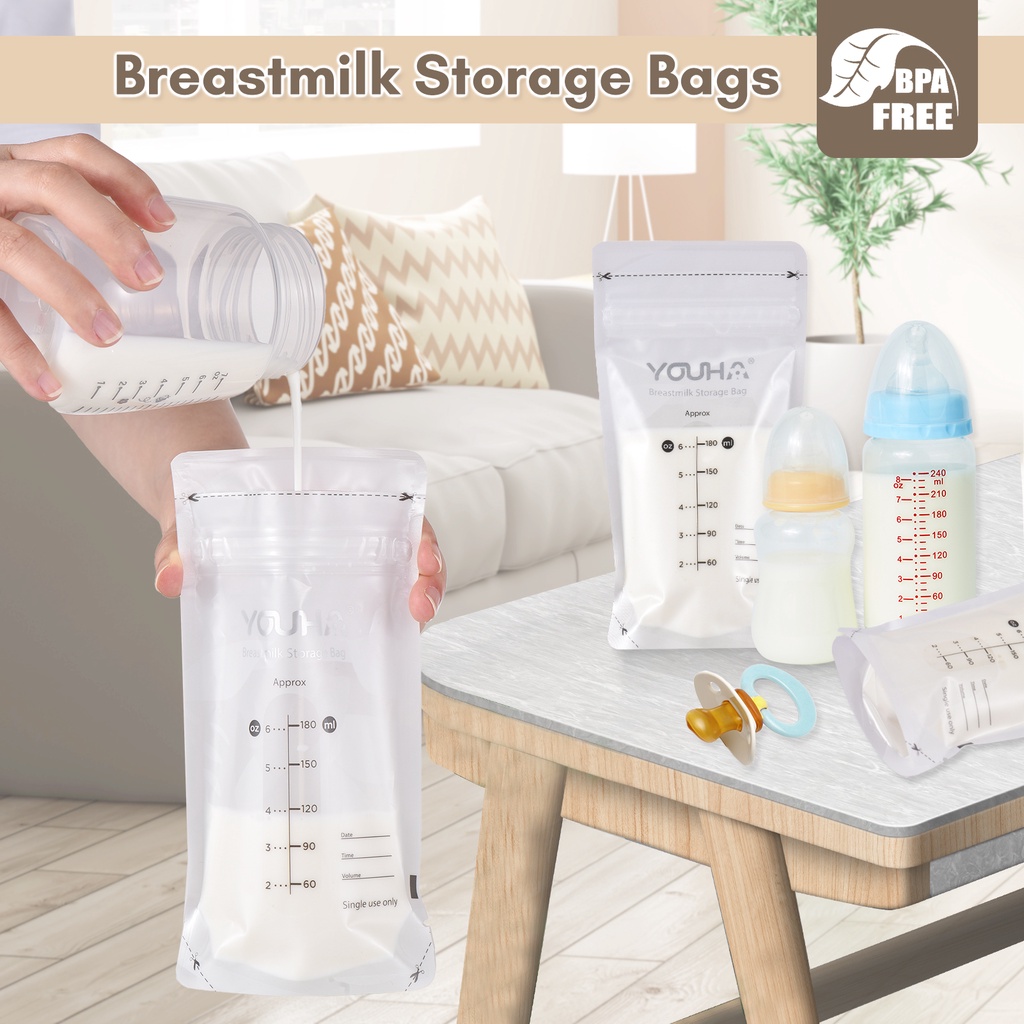 Breast Milk Pitcher for fridge - 3PACK 33oz Breast milk storing containers  w/ 10pcs breastfeeding stickers for adults | Acrylic Milk carton water