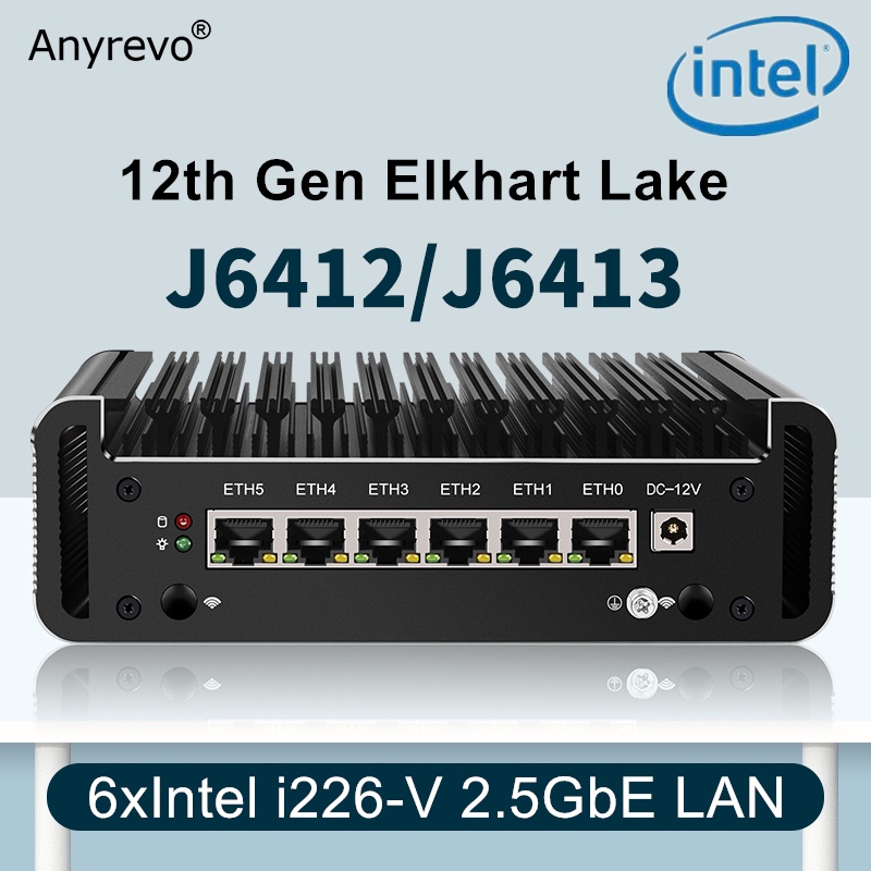 Fanless Mini Pc N100 J6413 N5105 4x Intel I225-v B3 I226-v 2.5g Lan  Firewall Soft Router Nvme Hd2.0 Dp Esxi Proxmox Home Server