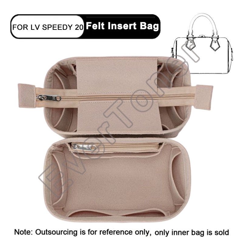Fit For LV Speedy 20 25 30 35 Make UP Organizer Felt Cloth Handbag  Organizer Insert Bag Travel Inner Purse Portable Cosmetic Bag - AliExpress