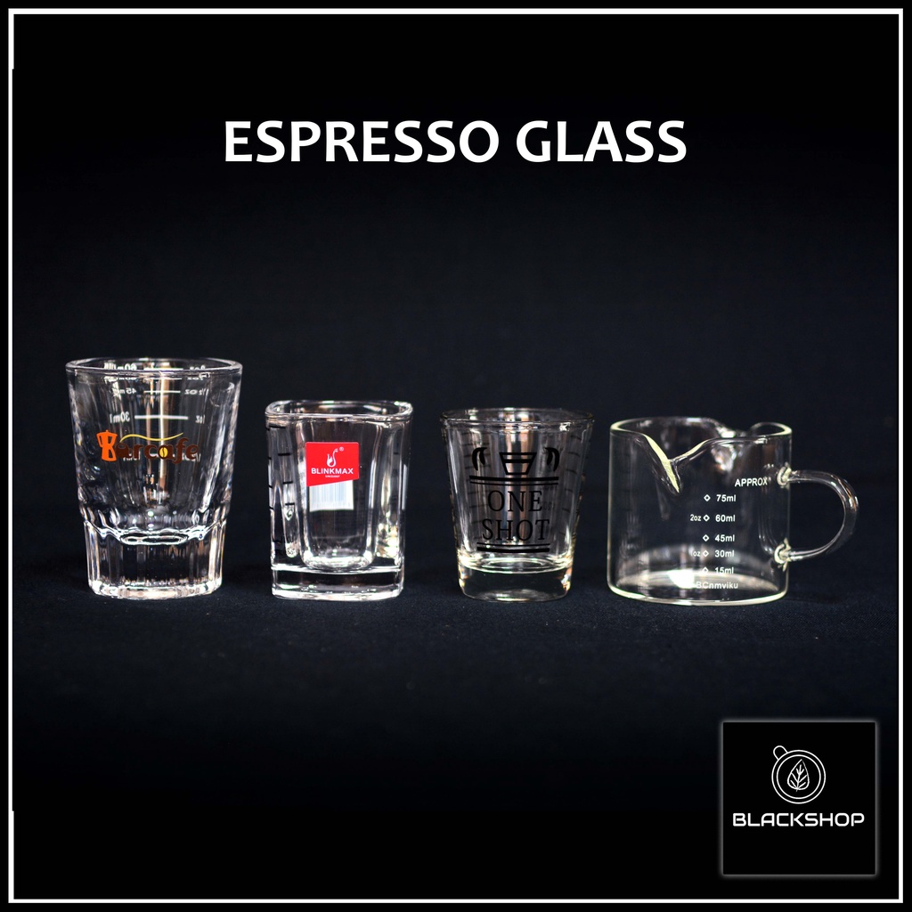 MHW-3BOMBER Double Espresso Shot Glass 2oz Double Spouts Espresso