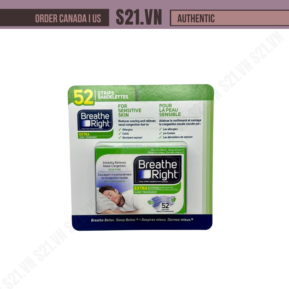 Breathe Right Extra Clear Drug-Free Nasal Strips for Nasal