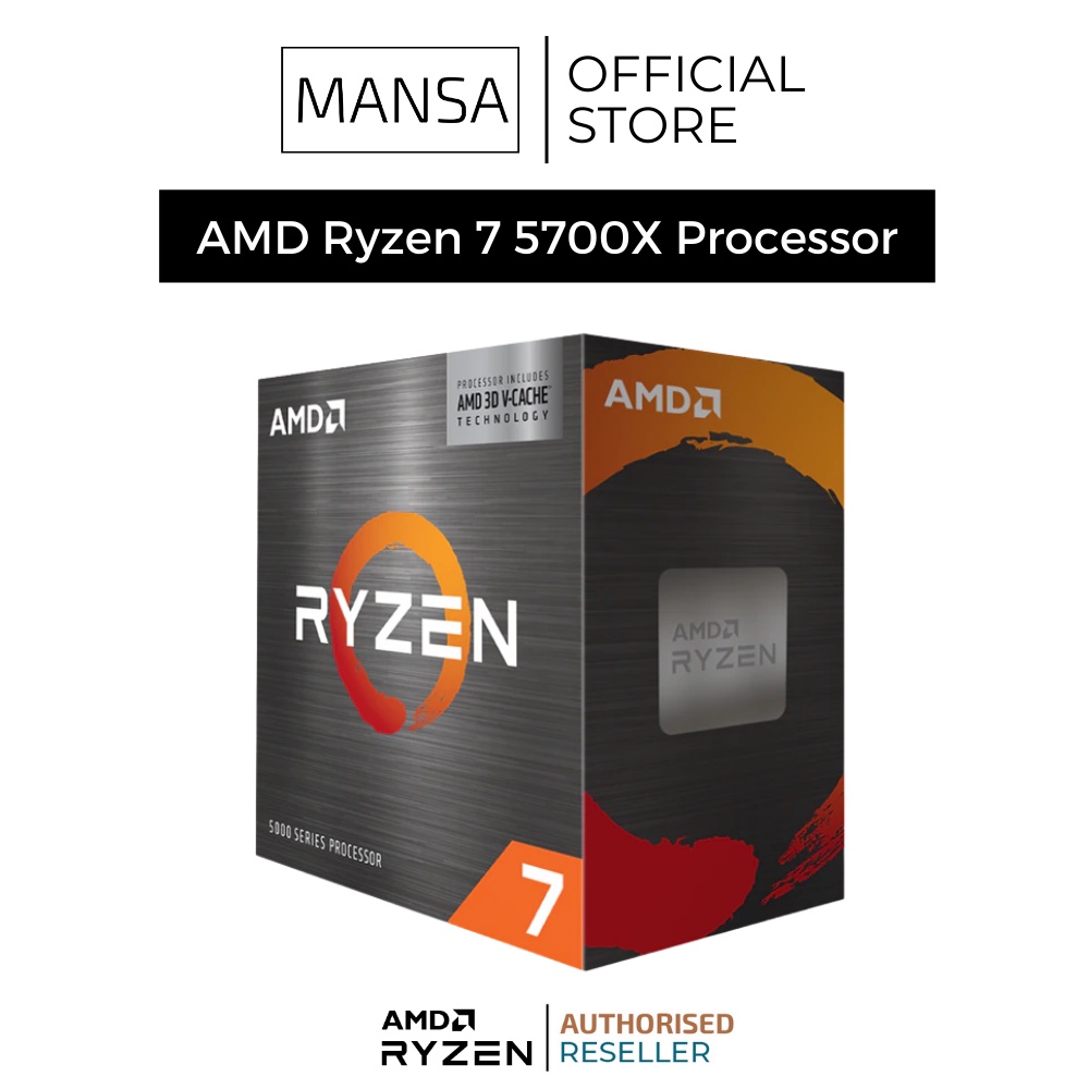  AMD Ryzen 7 5700X CPU 8-Core 16-Thread Desktop Processor 3.4  GHz 32M 65W Socket AM4 : Electronics