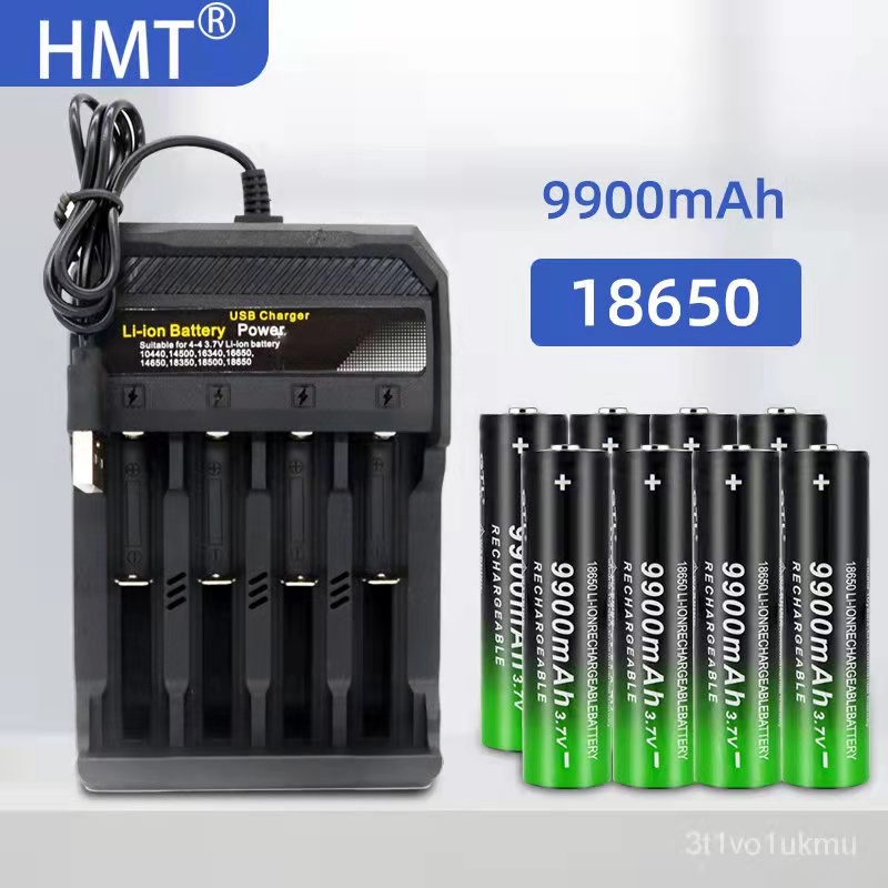 PCS-Nouveau 18650 Batterie 3,7v 9900 Mah Batera Recargable De Li
