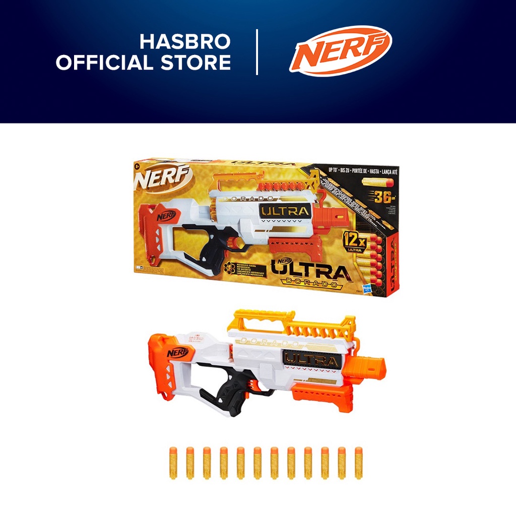 Nerf Ultra Dorado Motorized Blaster, Gold Accents, Fast-Back Loading, 12  Darts, Compatible Only with Nerf Ultra Darts