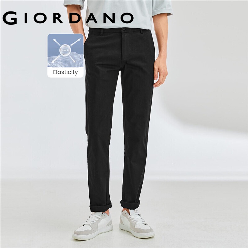 Summer Men's Plus Size Ankle Length Casual Pants Cotton Chinos Trousers  Black Grey Dark Blue Khaki Big Size 42 44 46