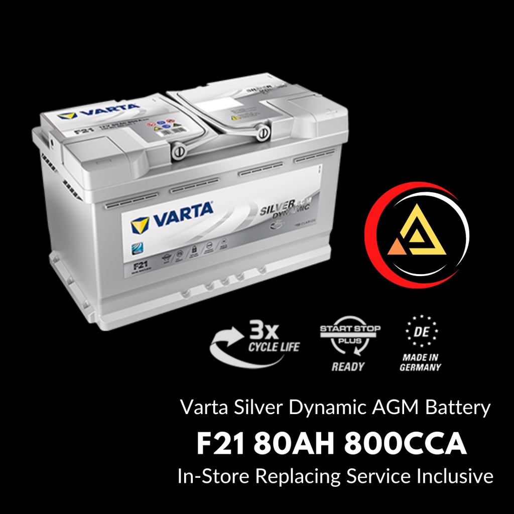 Varta F21 Silver Dynamic AGM 80Ah Start-Stop Plus