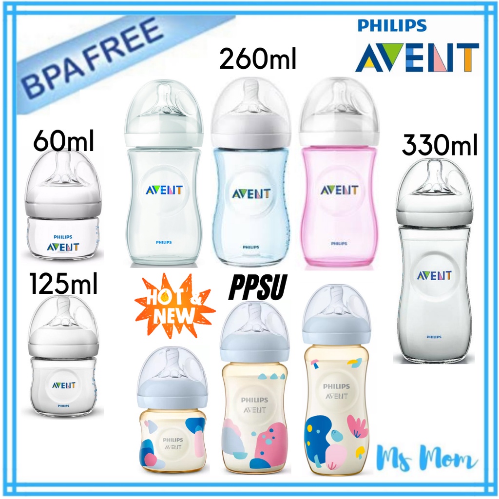 Set of Philips AVENT BPA-Free Natural Nipples Shape 0+ Months 2-Pack