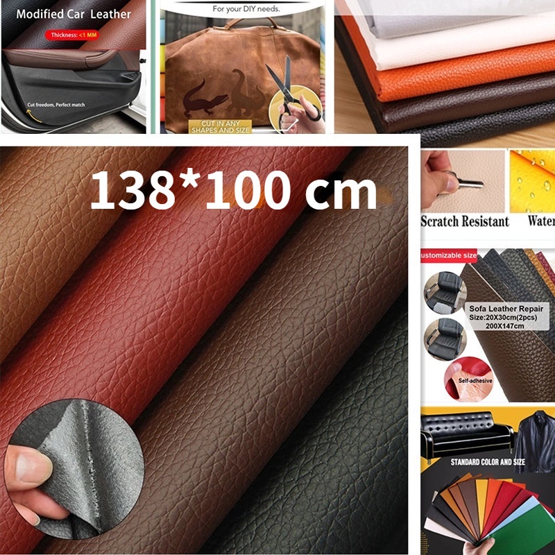Generic 5Pcs/10Pcs Leather Repair Patch Adhesive Backing Leather Seat Patch  Kit For Couch Furniture Sofa/Jackets Repair Accessory