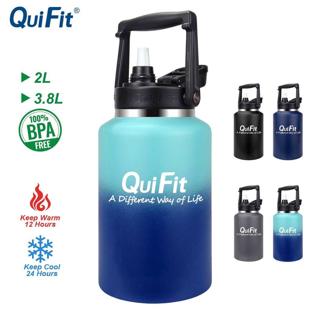 1pc 2.2L/73oz Leak-Proof Water Bottle With Handle & Strap - Reusable, For  Fitness & Outdoor Sports