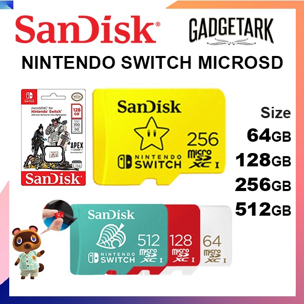 Nintendo Switch 64GB 128GB 256GB Micro SD Card SanDisk SDXC Memory Card