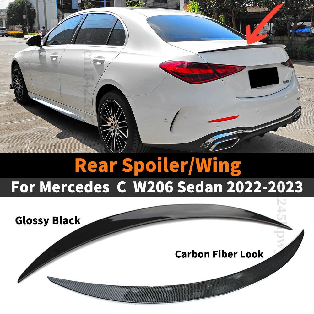 Rear Spoiler Wing Trunk Boot Lip Deflector For Mercedes W205 Benz