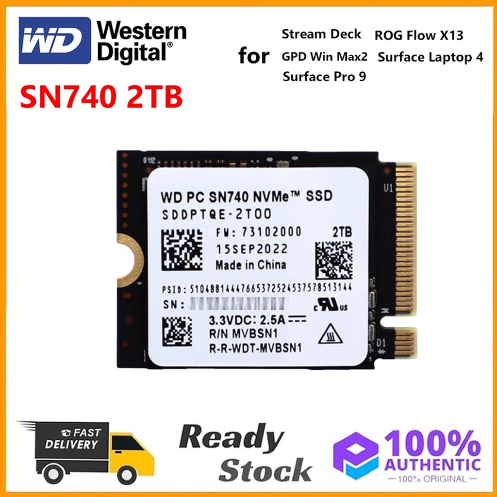 国内正規流通品 WD SN740 NVMe 2TB SSD M2 2230 steam deck