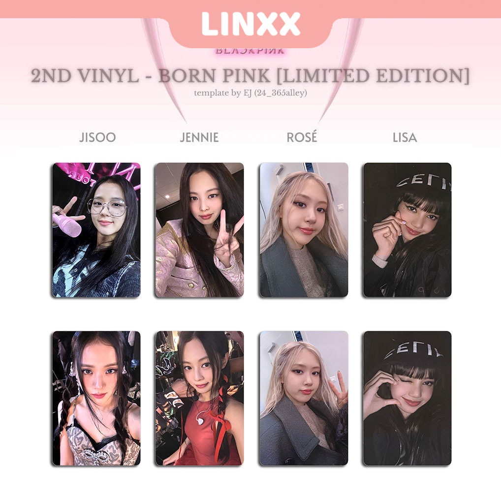 4pcs/set New Kpop Black And Pink Album Photocards Jisoo Jennie